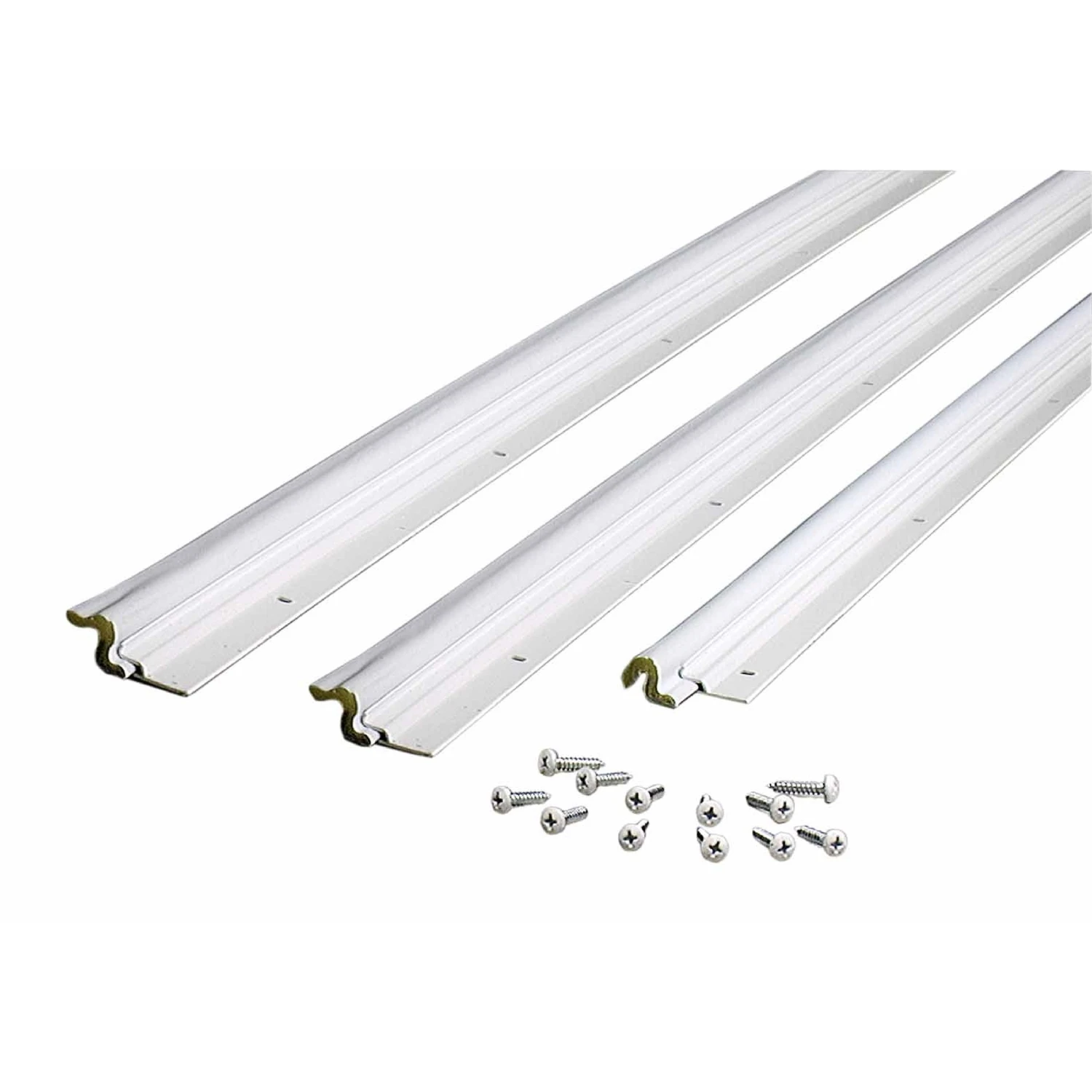 1.625 In. X 7 Ft. White Aluminum Compression Weatherstrip For Door Jambs