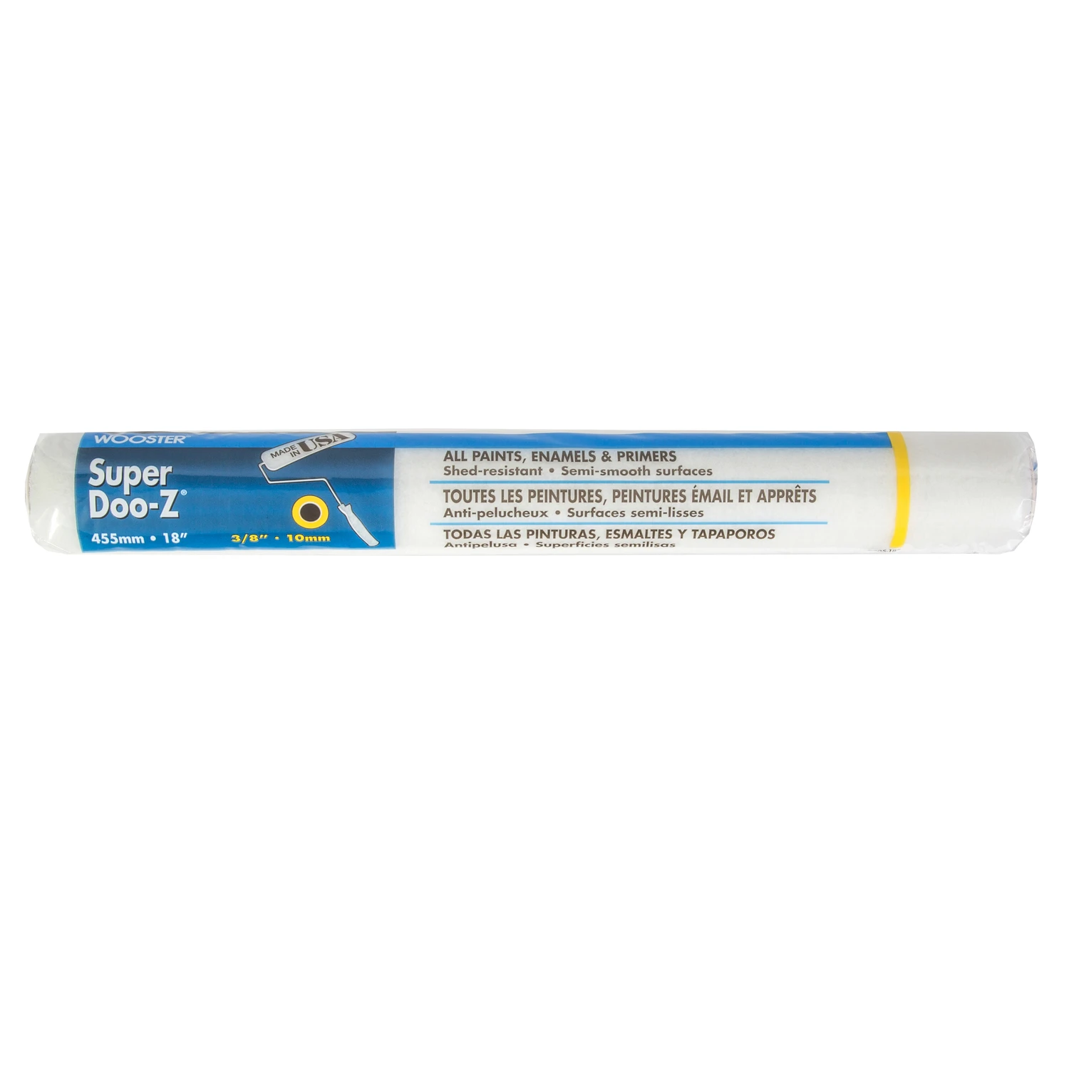 Super Doo-Z Paint Roller Cover, Medium, 3/8-In. Nap, 18-In.