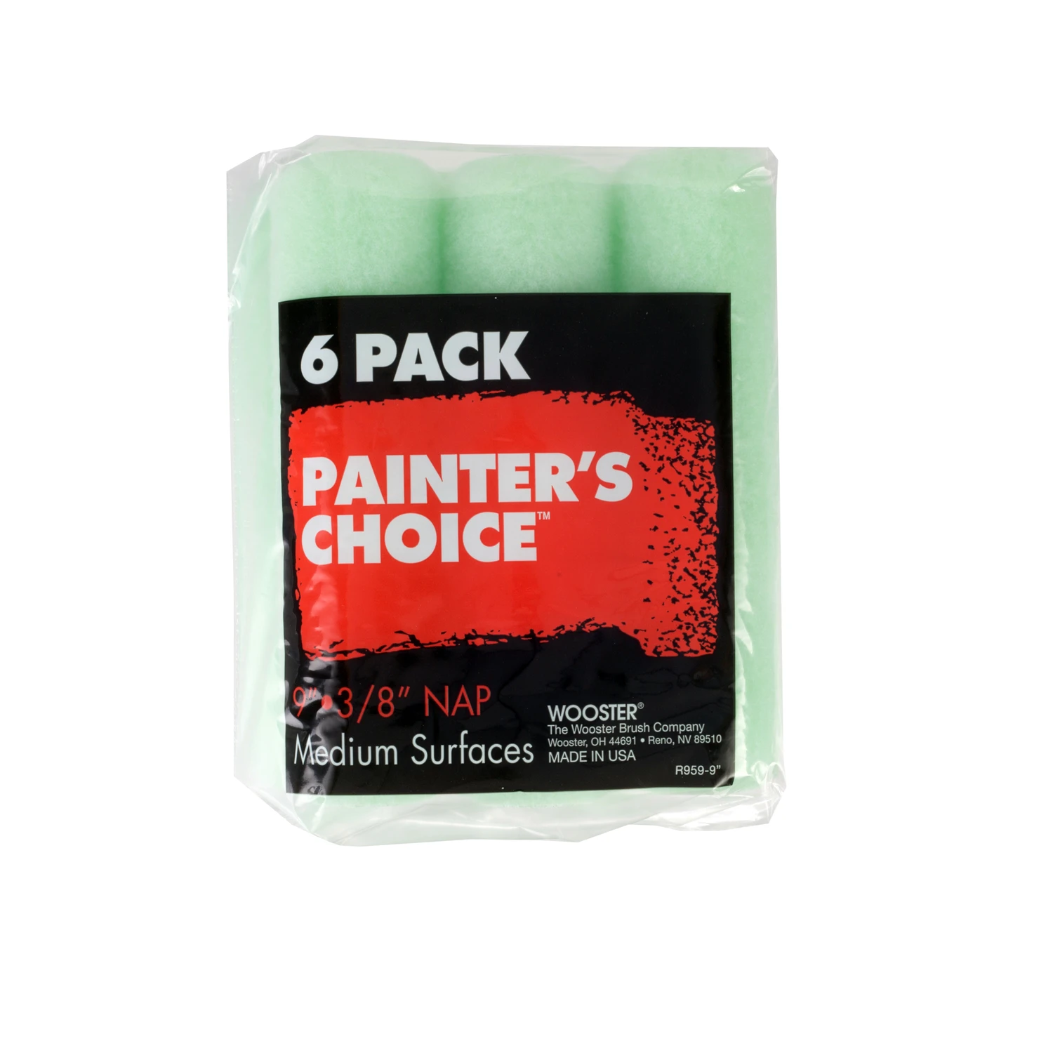 Painter's Choice 9 In. X 3/8 In. Fabric Roller Cover 6 Pk For Medium Surfaces