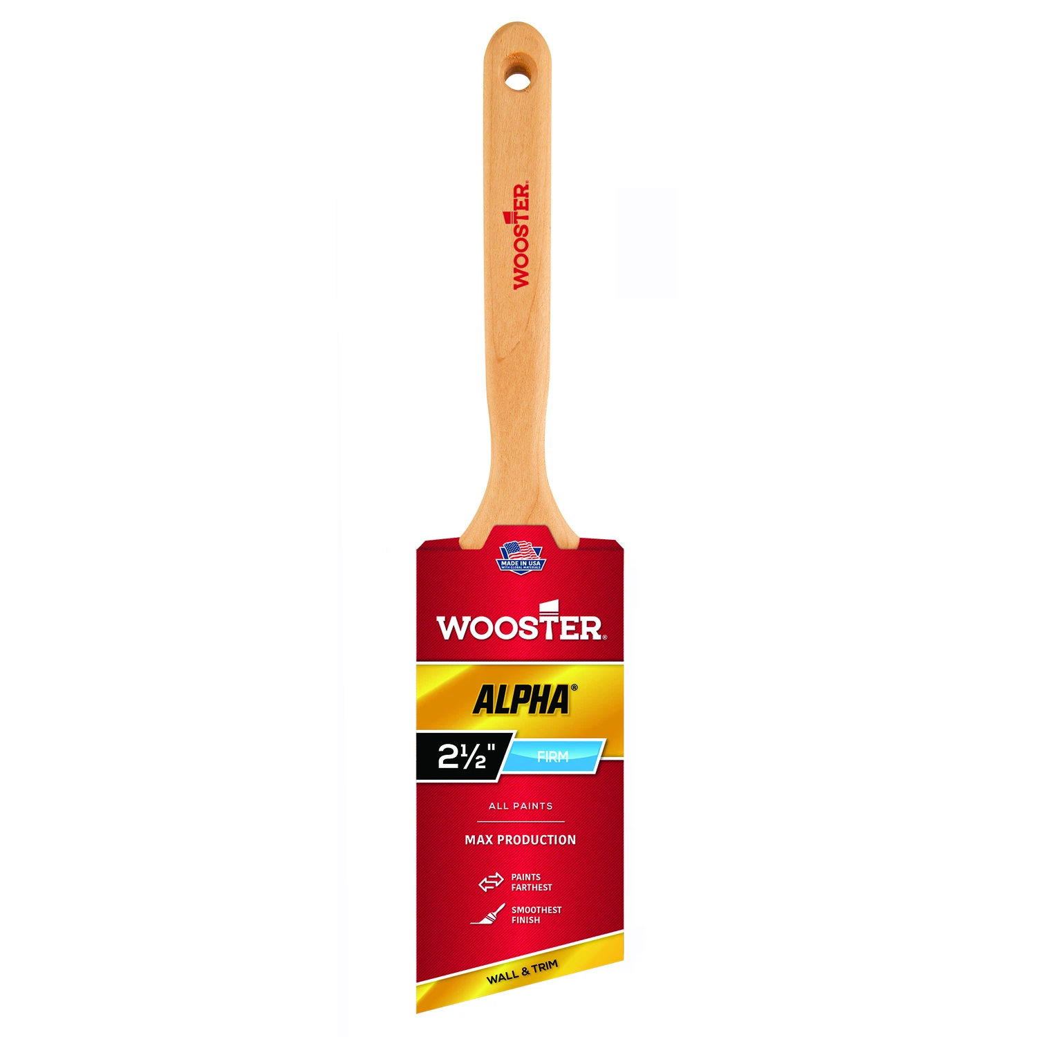 Alpha 2-1/2 Inch Angle Sash Paint Brush With Micro Tip Filaments