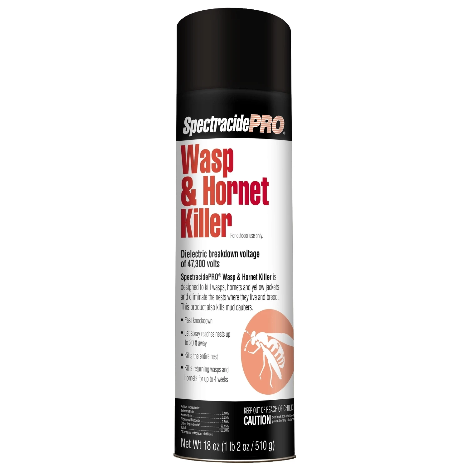 18 Oz. Aerosol Spray Wasp & Hornet Killer - Fast Knockdown & Long-lasting