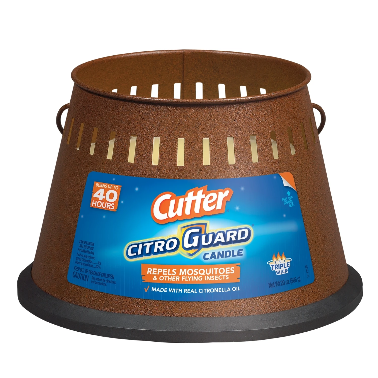 Citro Guard Triple Wick Citronella Candle 20 Oz For Mosquito Protection