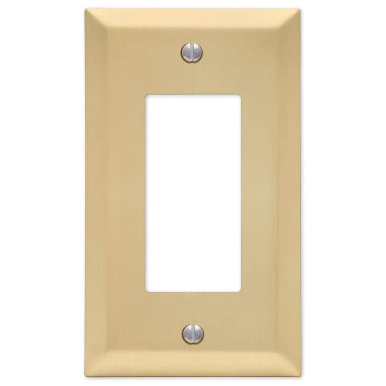 Amerelle Century Satin Brass 1 gang Stamped Steel Decorator Wall Plate 1 pk