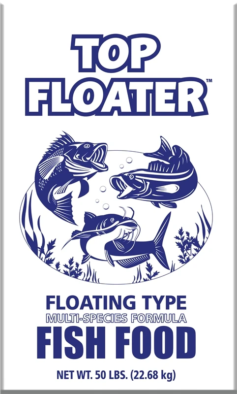 Premium Floating Fish Food, 50 Pounds Bulk Bag for Aquatic Feeding