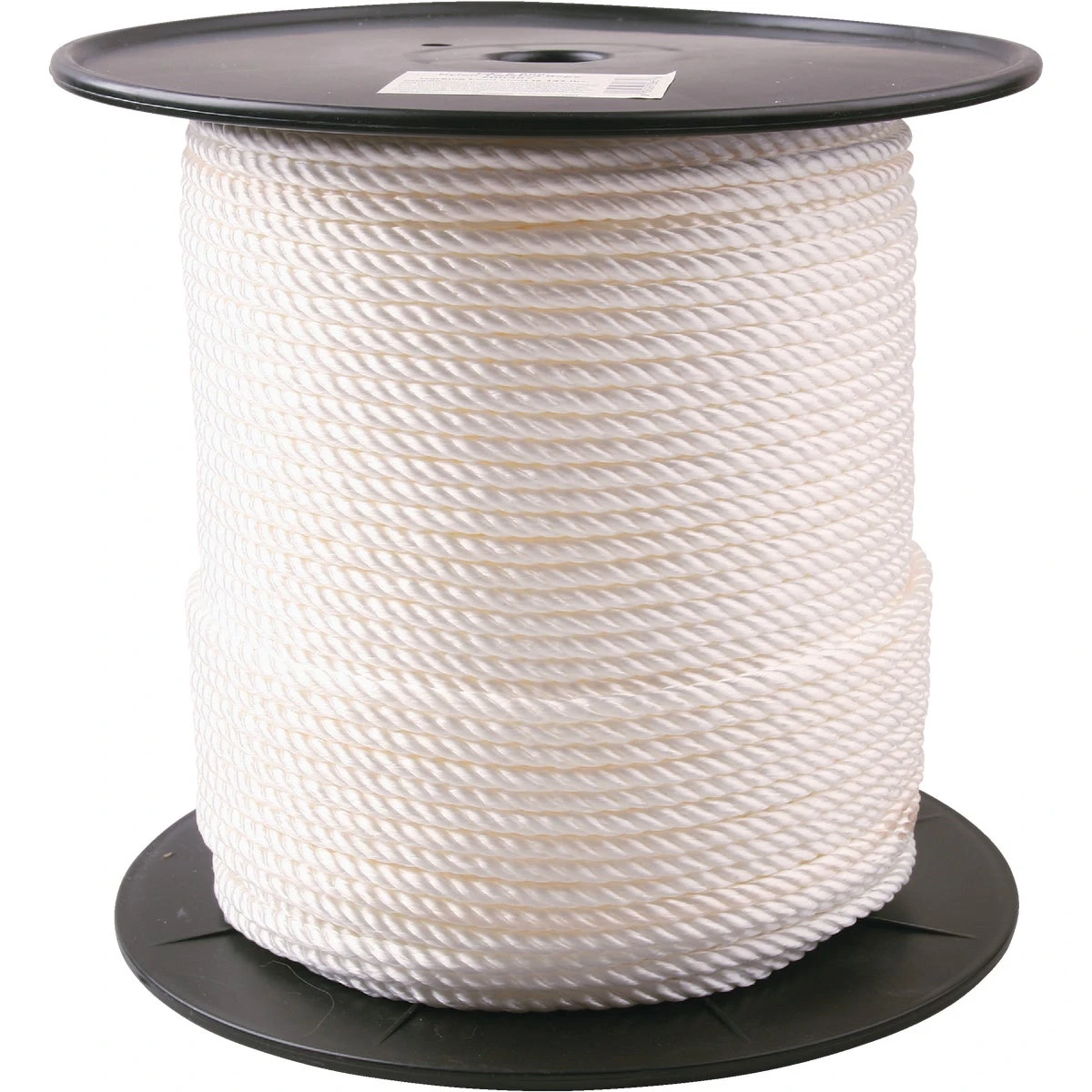 White Twisted Nylon Rope 1/4 Inch Diameter by 600 Feet Length