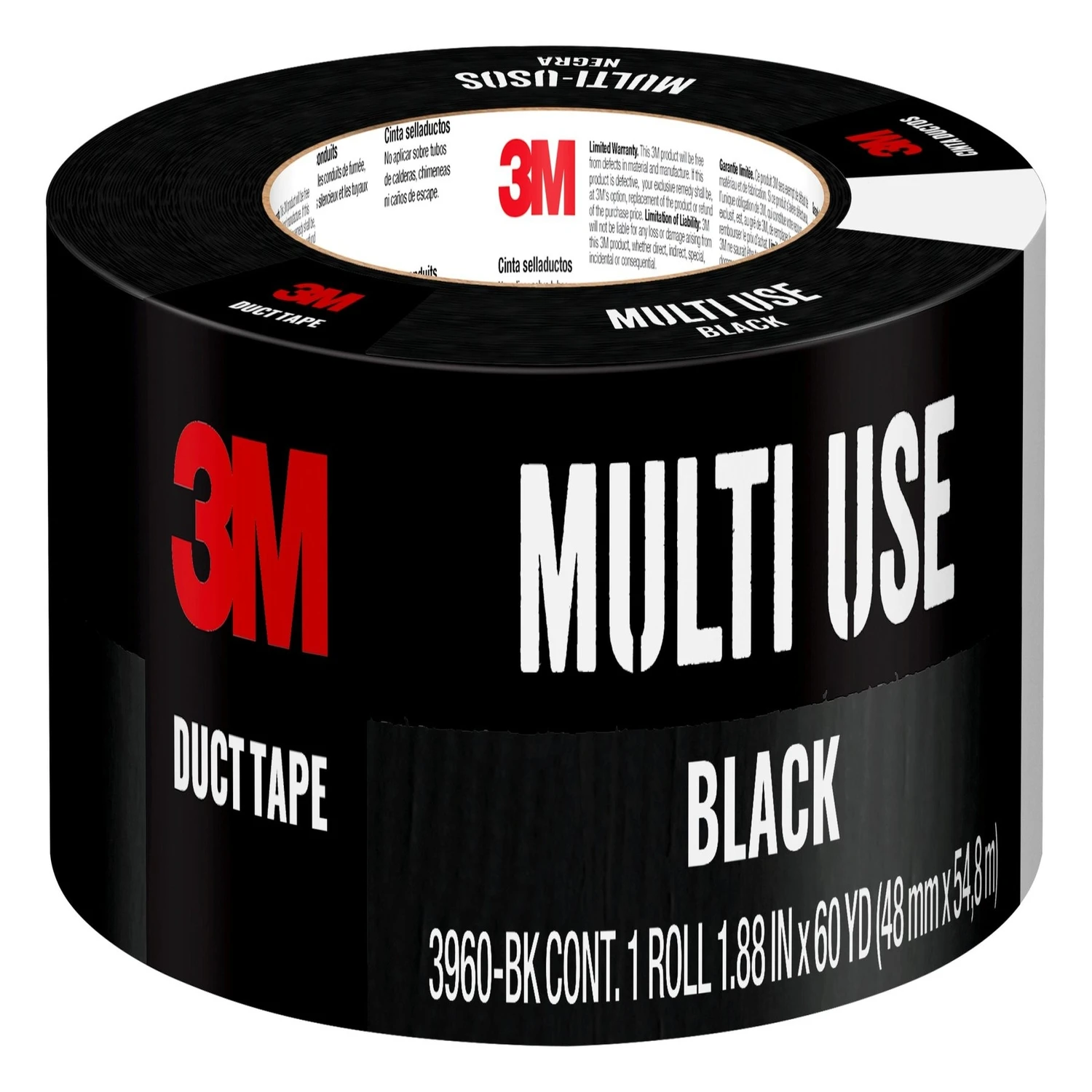 Duct Tape, Black, 1.88 In. x 55 Yd.