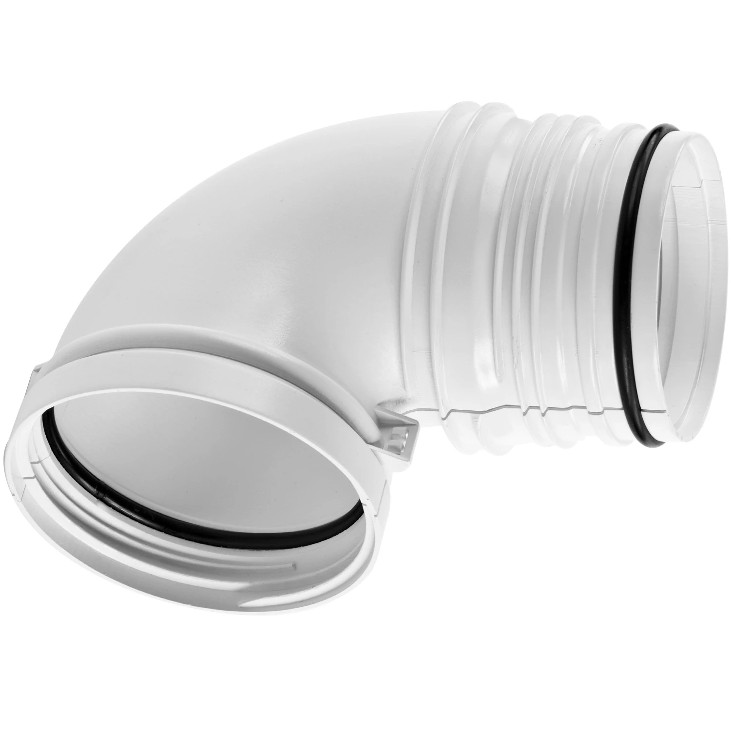 4 Inch Plastic Dryer Vent Elbow, Quick-Connect, 90 Degree Angle