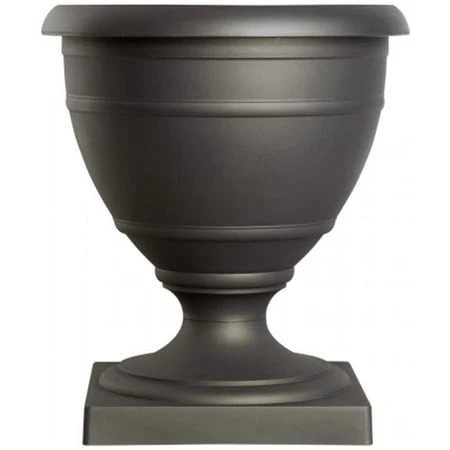 Grecian Urn, Black Resin, 16 In.