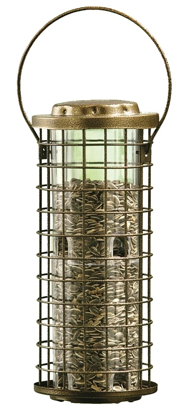 Squirrel Stumper 3 Lb Gold Metal Cage Bird Feeder With 8 Ports