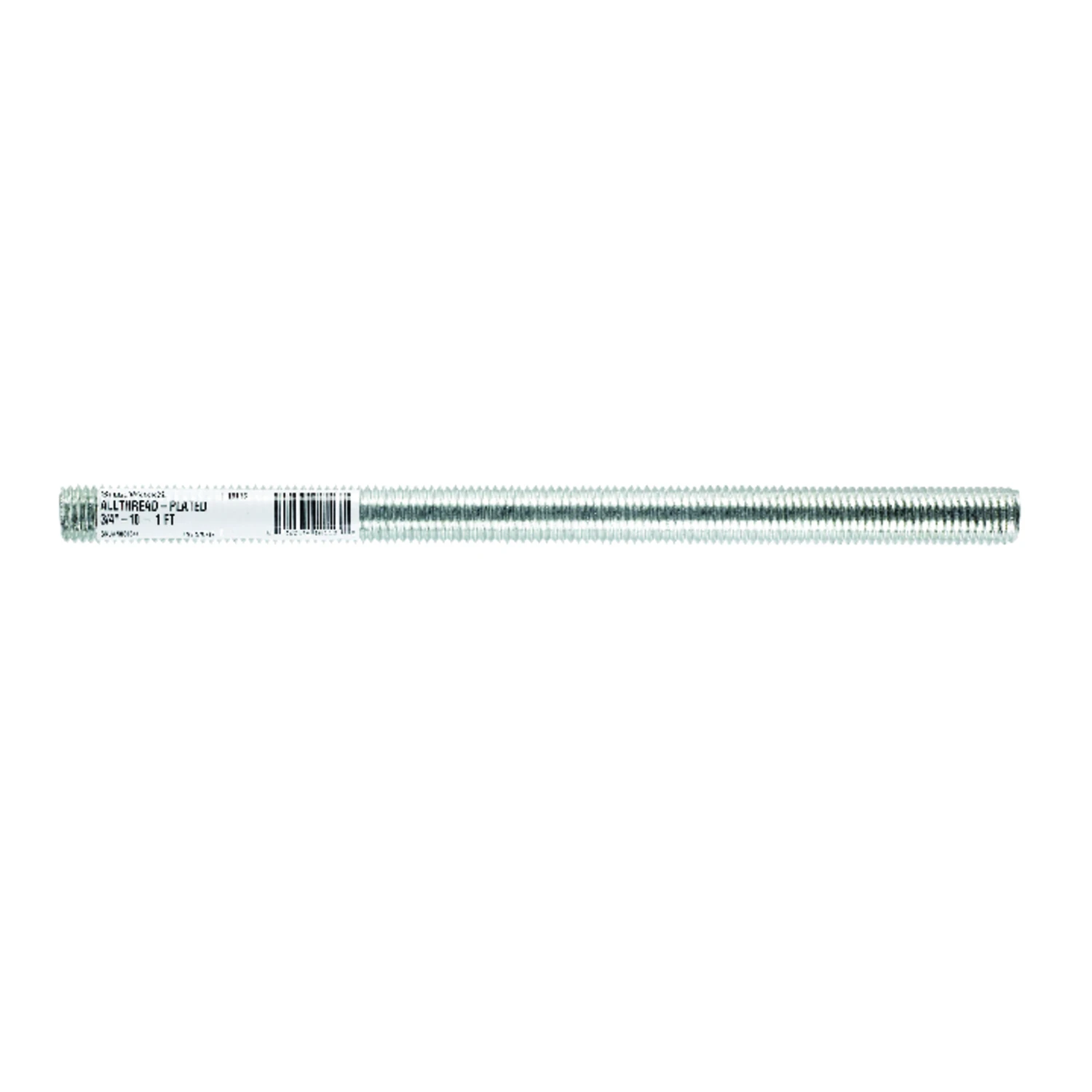 3/4 In. X 12 In. Zinc-plated Steel Threaded Rod