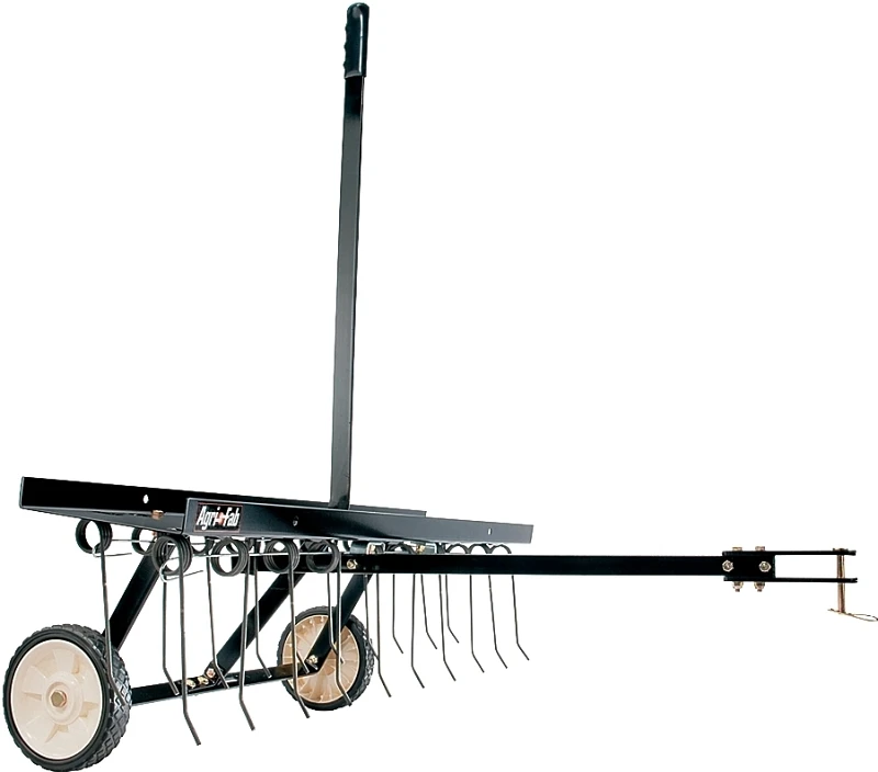 Tow-behind 40 In. Wide Dethatcher With 20 Tines And Semi-pneumatic Wheels