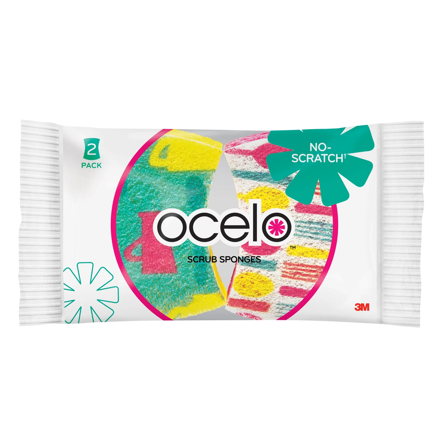 Scotch-brite Ocelo Delicate Light Duty Scrub Sponge 3.7 In. X 2.6 In. (2-pack)
