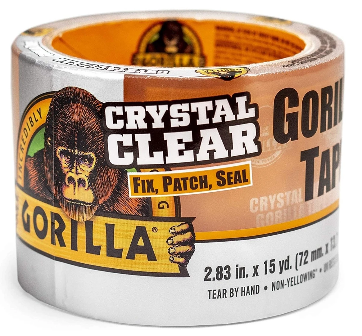 Gorilla Crystal Clear 2.88 in. W X 15 yd L Clear Duct Tape