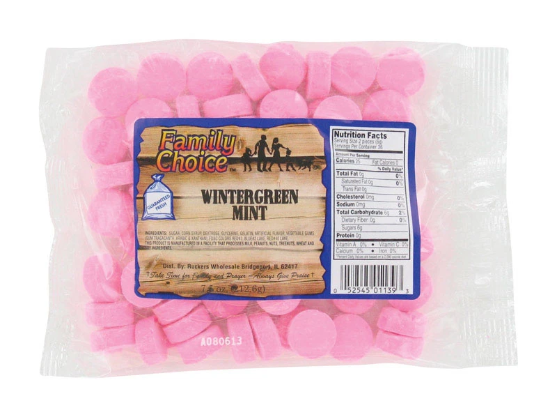 Family Choice Wintergreen Mints 7.5 oz.