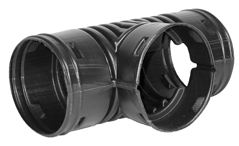 Poly Snap Drain Tube Tee, 4 In.