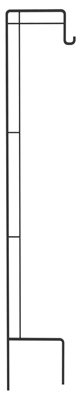 Black Square Steel Shepherds Hook, 84 Inches Tall