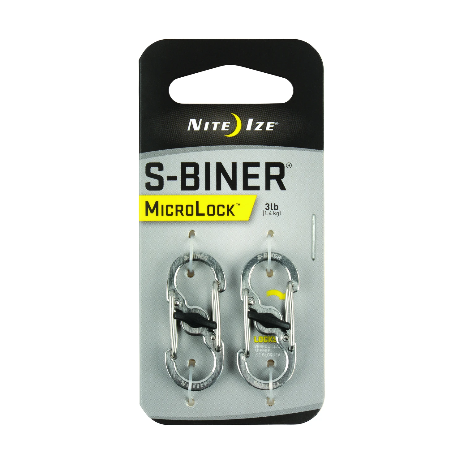 Nite Ize S-Biner 1.8 in. D Stainless Steel Silver Carabiner Key Holder Nite Ize S-Biner 1.8 in. D Stainless Steel Silver Carabiner Key Holder