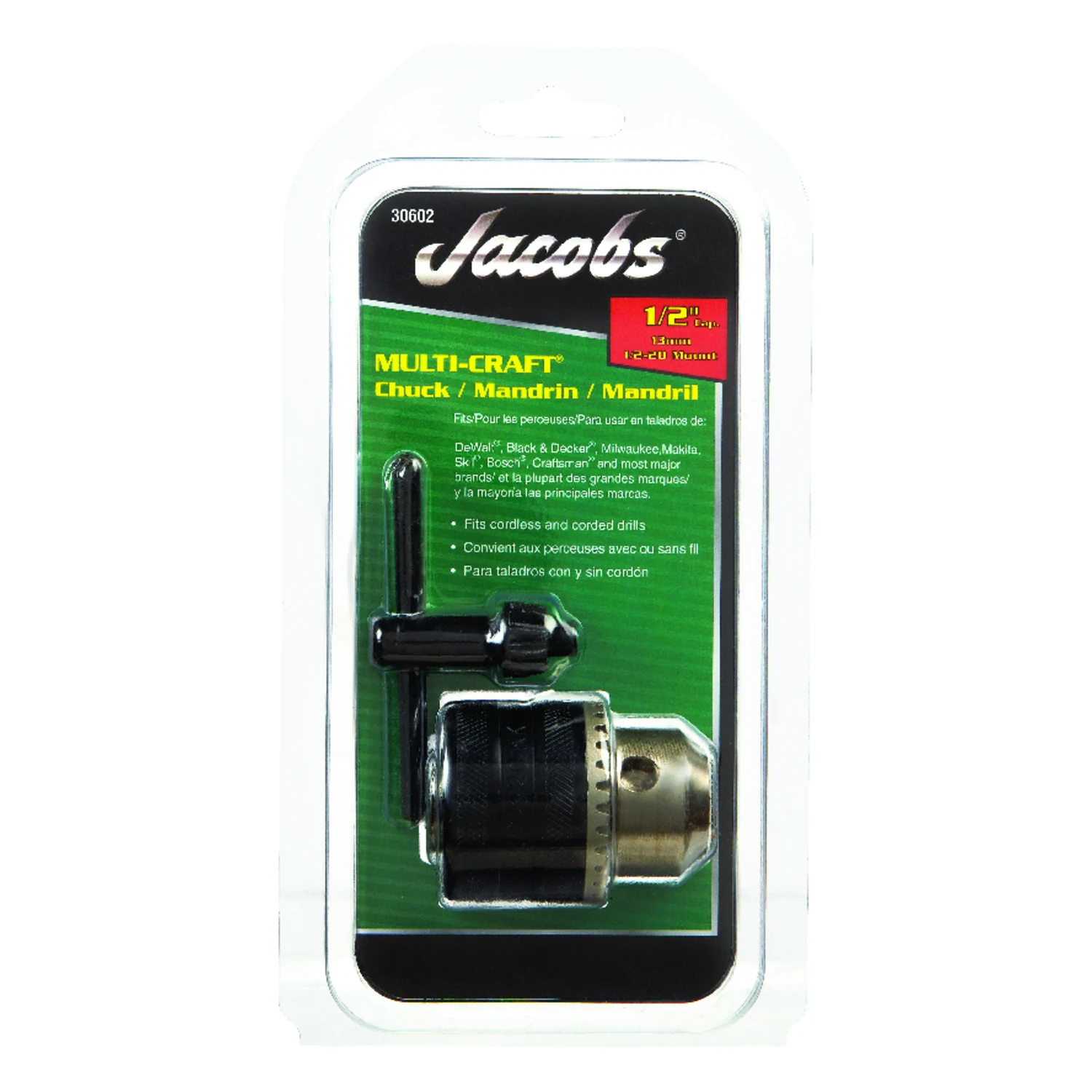 5/64 In. To 1/2 In. Drill Chuck With Key - Model 30602