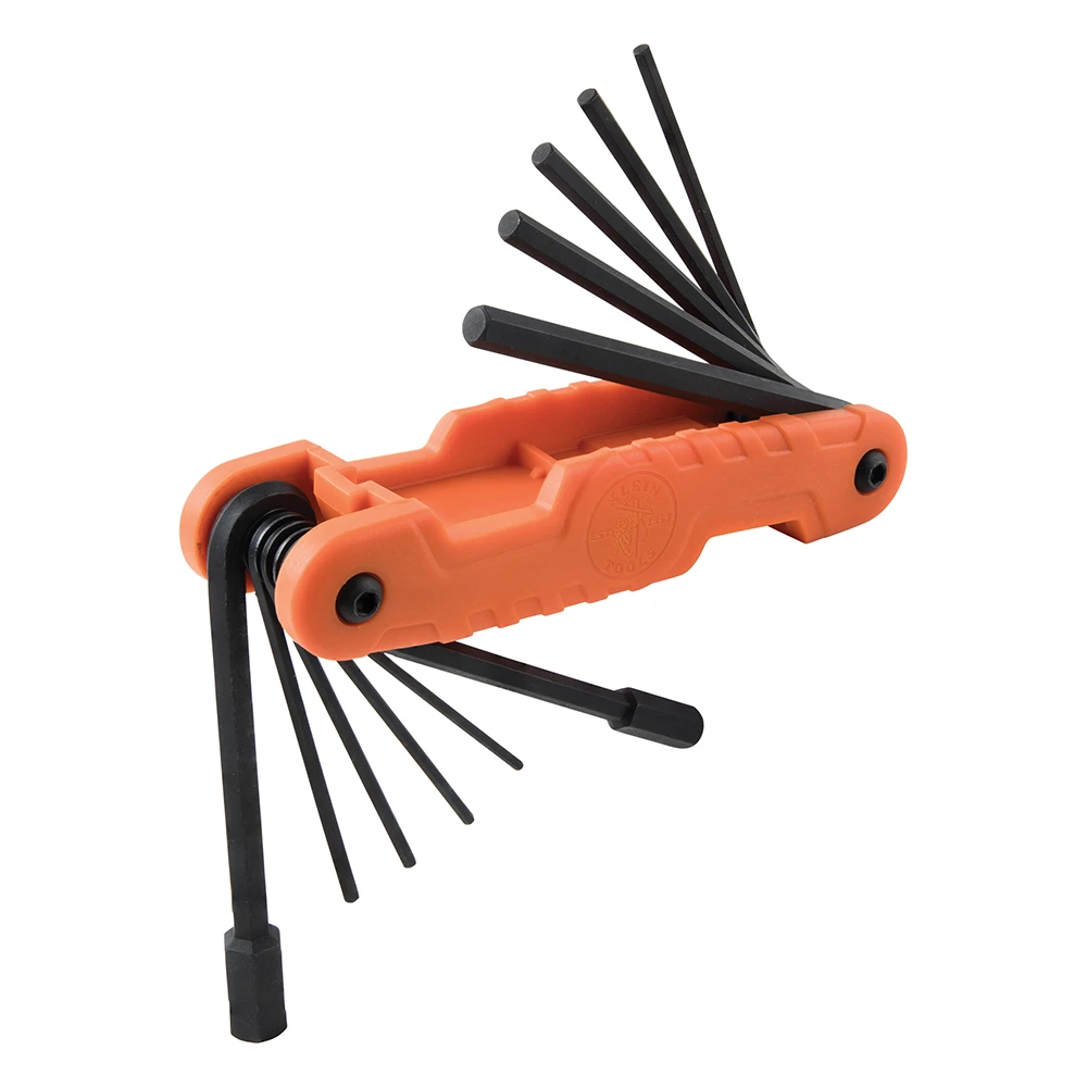Pro Sae Folding Hex Key Set, 11-piece With Extended Reach Blades