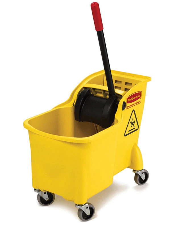 31 Qt. Tandem Mop Bucket With Wringer - Yellow
