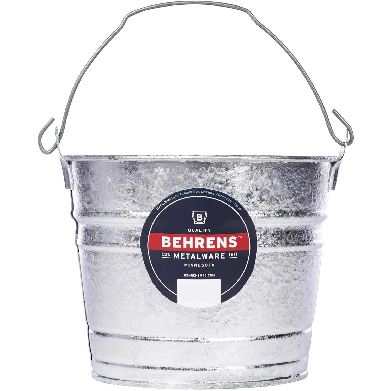 Utility Pail 5 Quart Rust-Proof Galvanized Steel Durable Construction