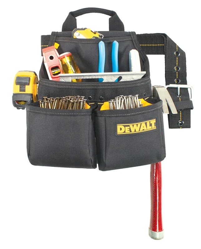 6-pocket Heavy-duty Nylon Framer's Nail & Tool Bag With Belt