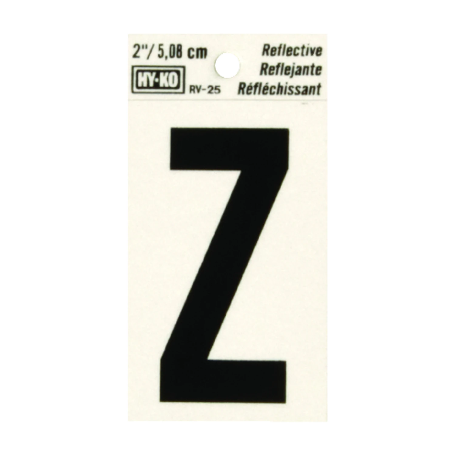 2 In. Reflective Black Vinyl Self-adhesive Letter Z - Weather Resistant