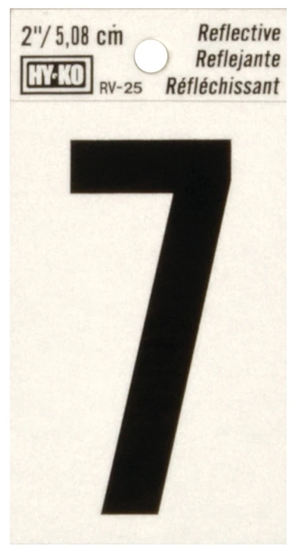 2" BLK Refl Number 7