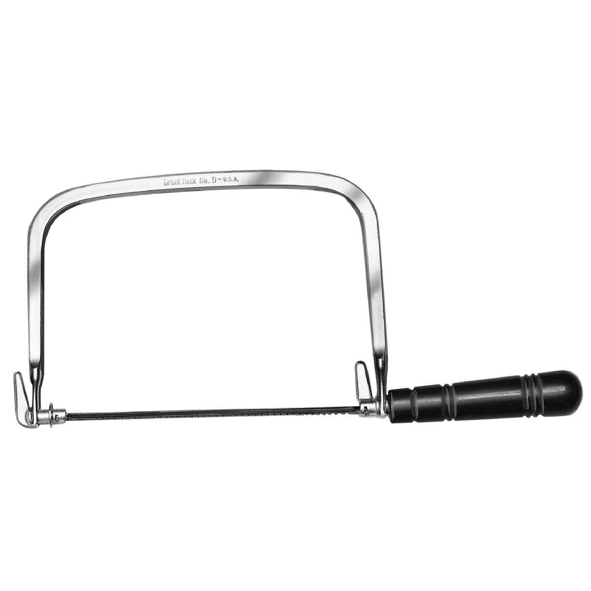 6-1/2 Inch Plastic Coping Saw With Adjustable Blade And Nickel-plated Frame