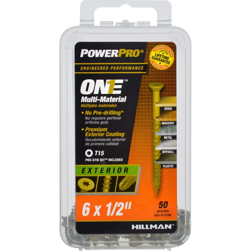 XL FH ONE SCREW 6X1/2 EX