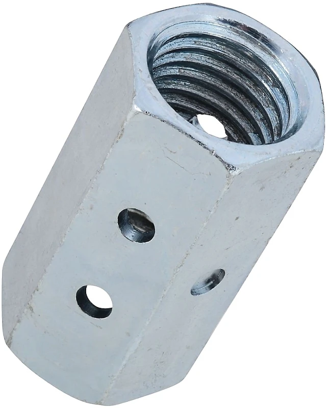 Zinc Rod Coupler, 1 Inch Diameter, Heavy Duty Threaded Connector