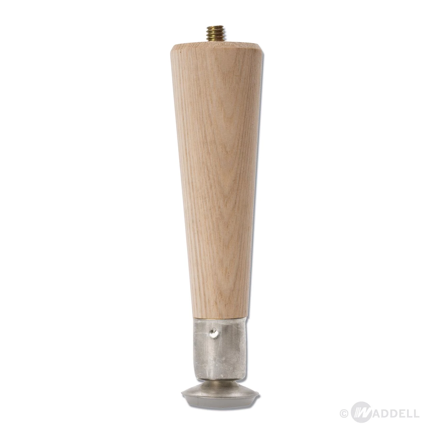 5-1/2 In. Hardwood Round Tapered Table Leg With Pre-installed Bolt