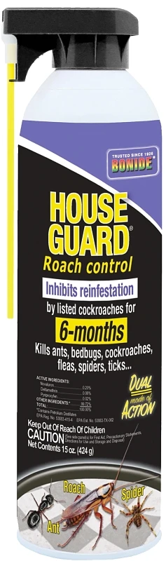 404 House Guard Roach Control, 15 Oz. Aerosol Spray For Indoor Insect Control