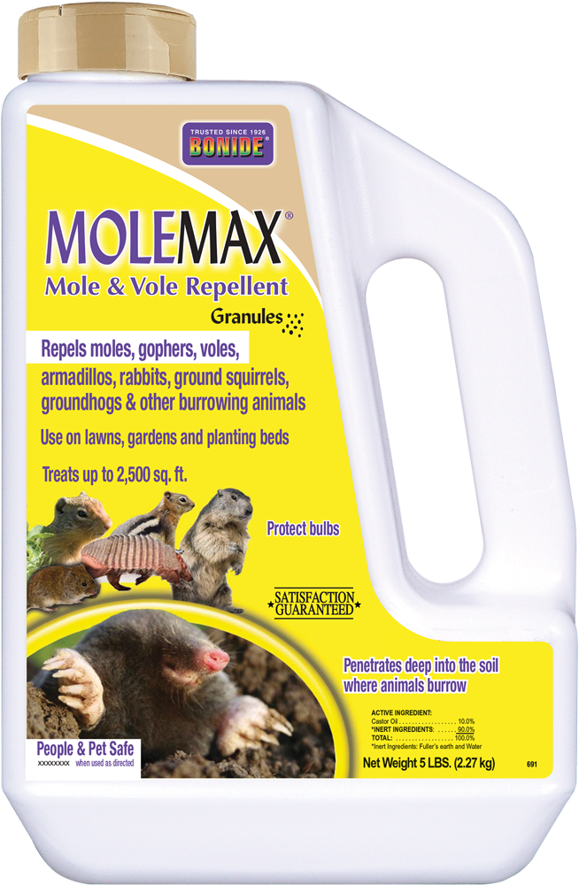 Molemax 5 Lb. Granular Animal Repellent For Moles, Voles, And More