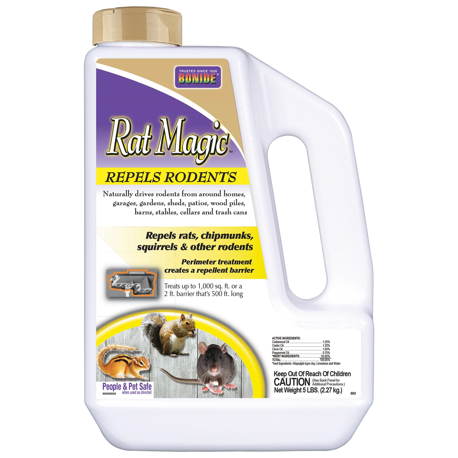 Rat Magic 5 Lb. Granular Rodent Repellent For Outdoor Use