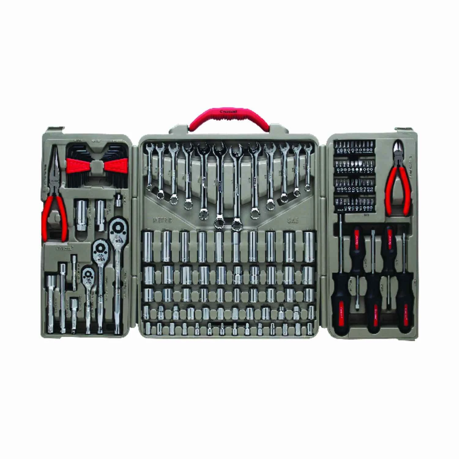 148-Piece Mechanics Hand Tool Set with SAE and Metric Sizes