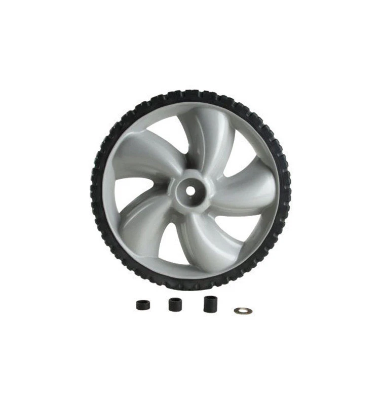 12 In. Plastic Mower Wheel With Offset Adapters - 50 Lb Load Rating