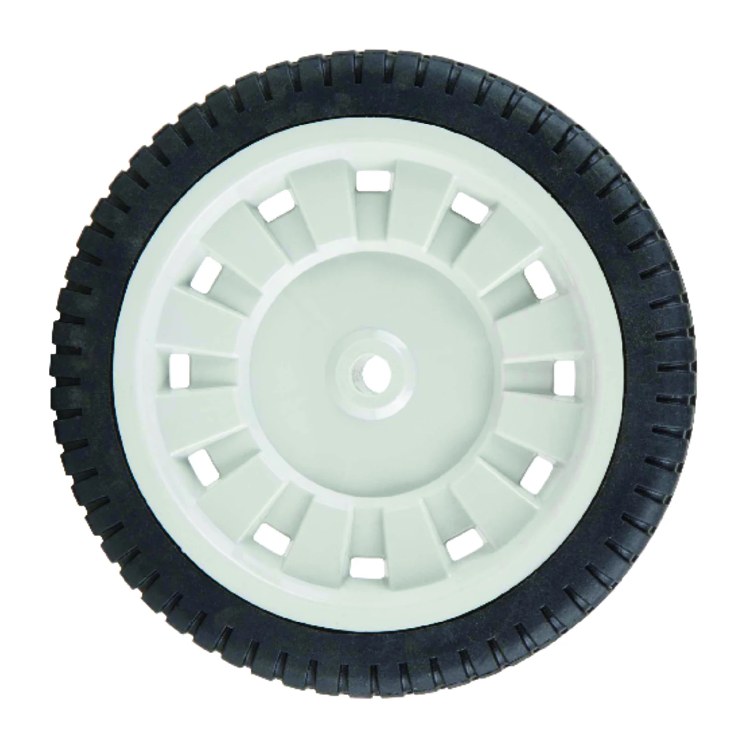 8 In. Universal Plastic Lawn Mower Replacement Wheel With Hub