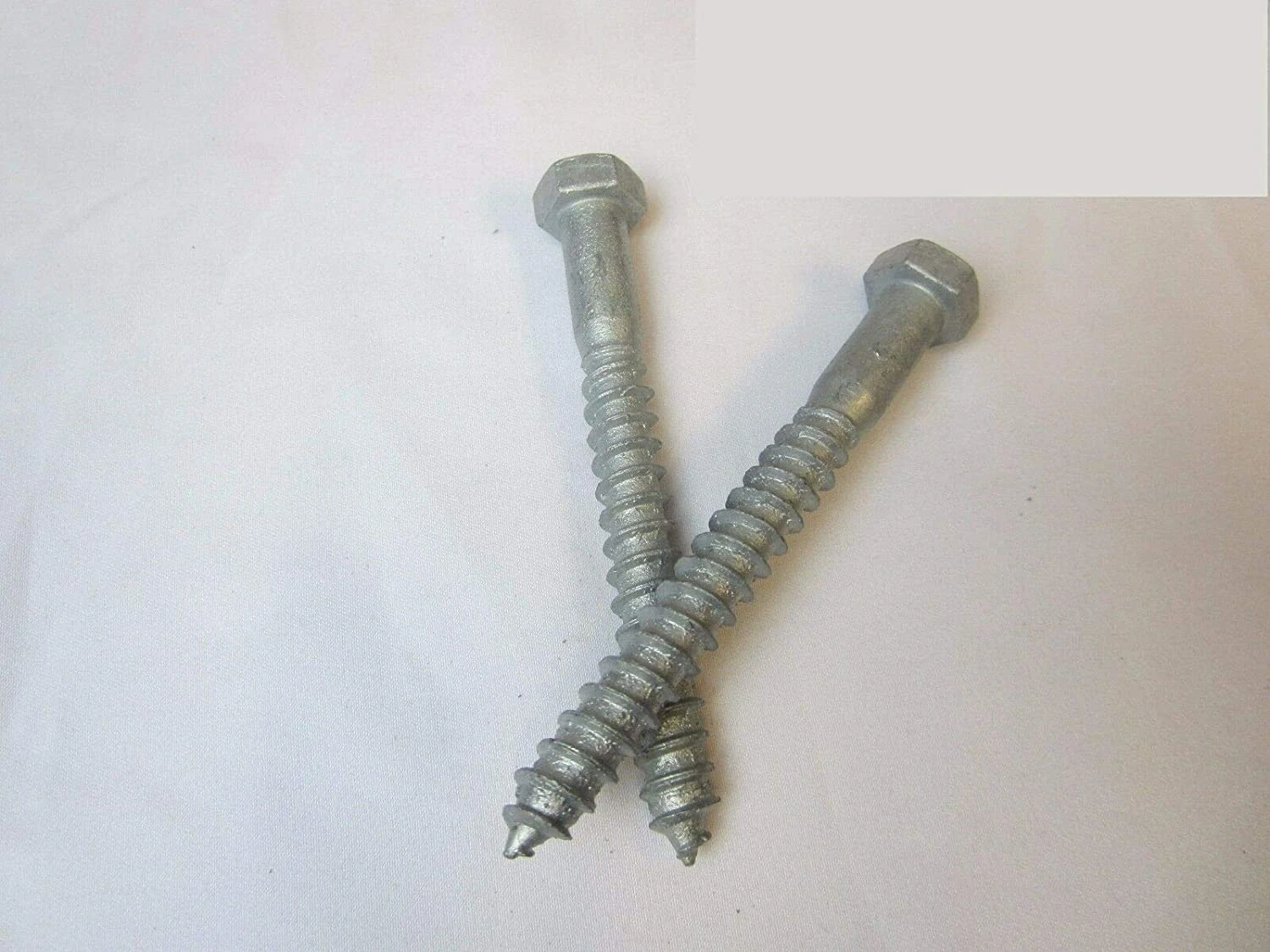 3/8 Inch X 6 Inch Hex Lag Screw, Galvanized Steel, Grade 2