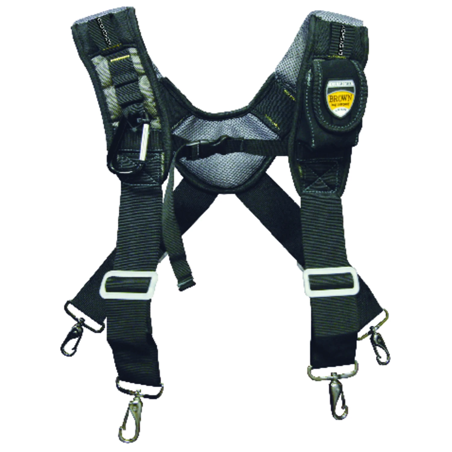 19 In. L X 1.75 In. W Foam Suspenders Black - Adjustable Comfort