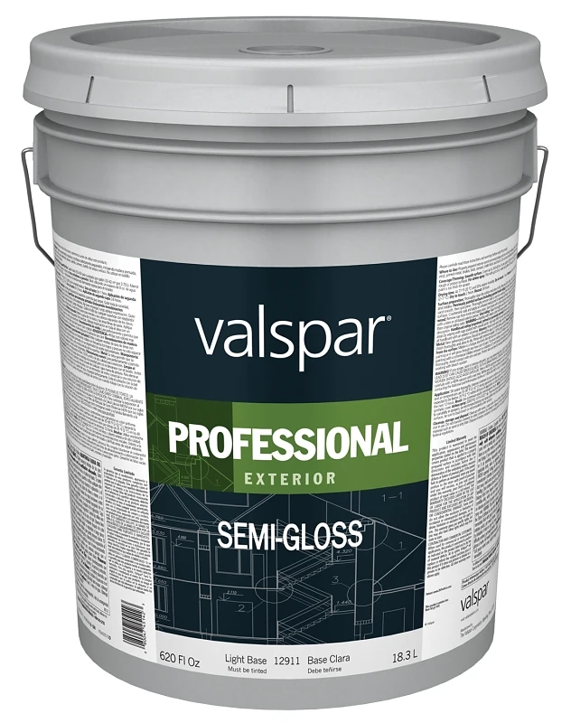 Professional 100% Acrylic Semi-gloss Exterior House Paint, Light Base, 5 Gallon