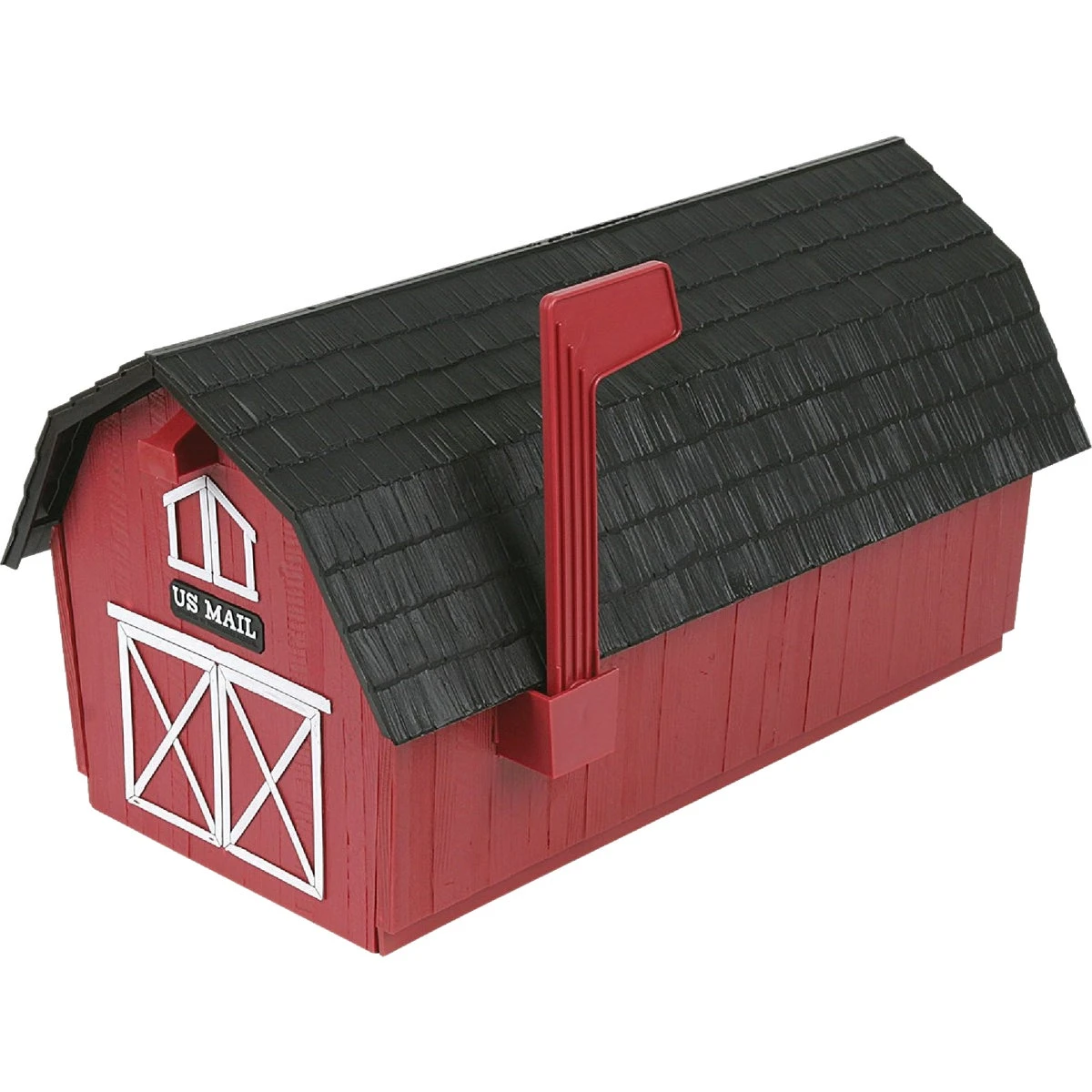 T3 Scenic Red Barn Post Mount Mailbox - Model T-1003