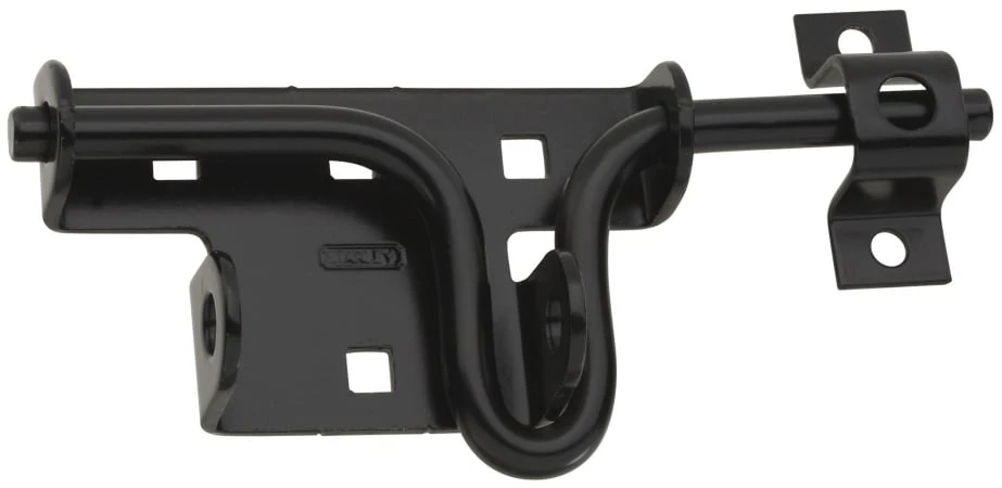 760815 Matte Black Heavy Duty Slide Action Bolt, 2-3/32 In Throw, 5/16 In Dia X 6-3/16 In Length