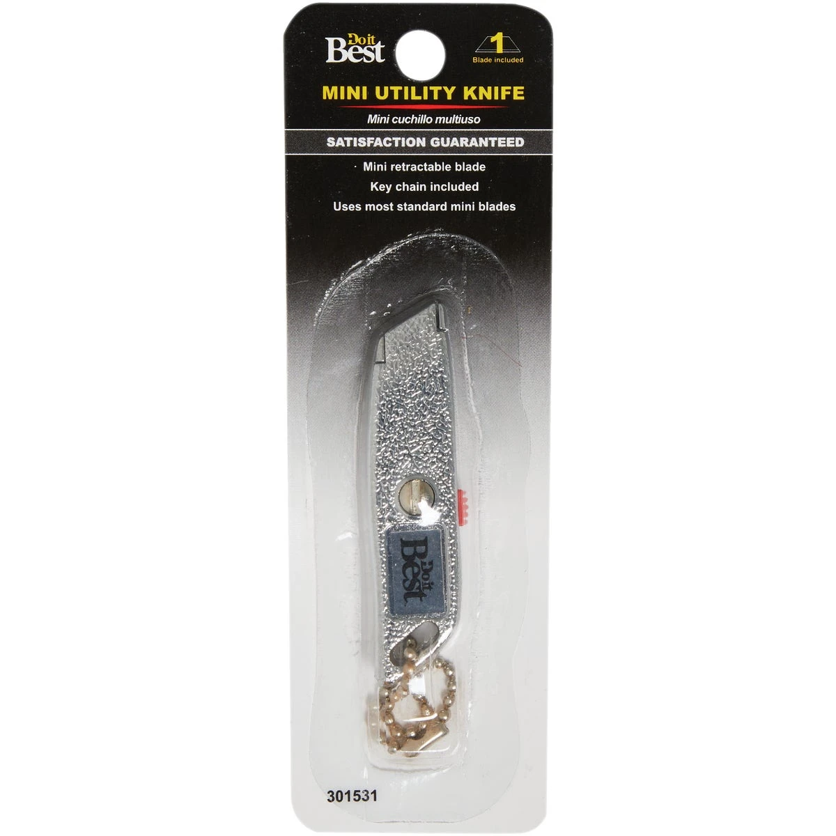 Do It Metal Micro Retractable Utility Knife With 1 Standard Blade And 3 Additional Blades