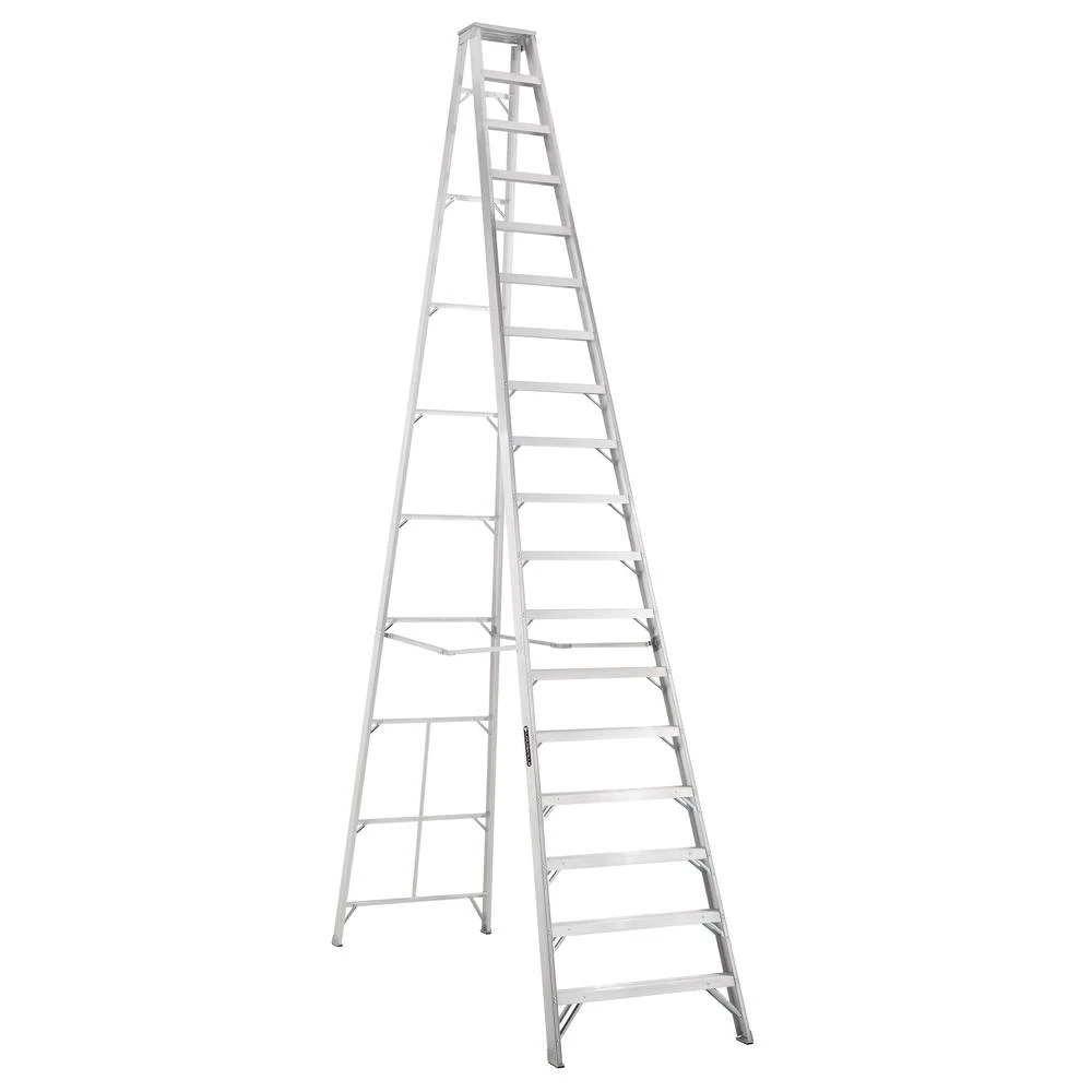 18 Ft. Aluminum Step Ladder, 300 Lbs Load Capacity, Type Ia Duty Rating