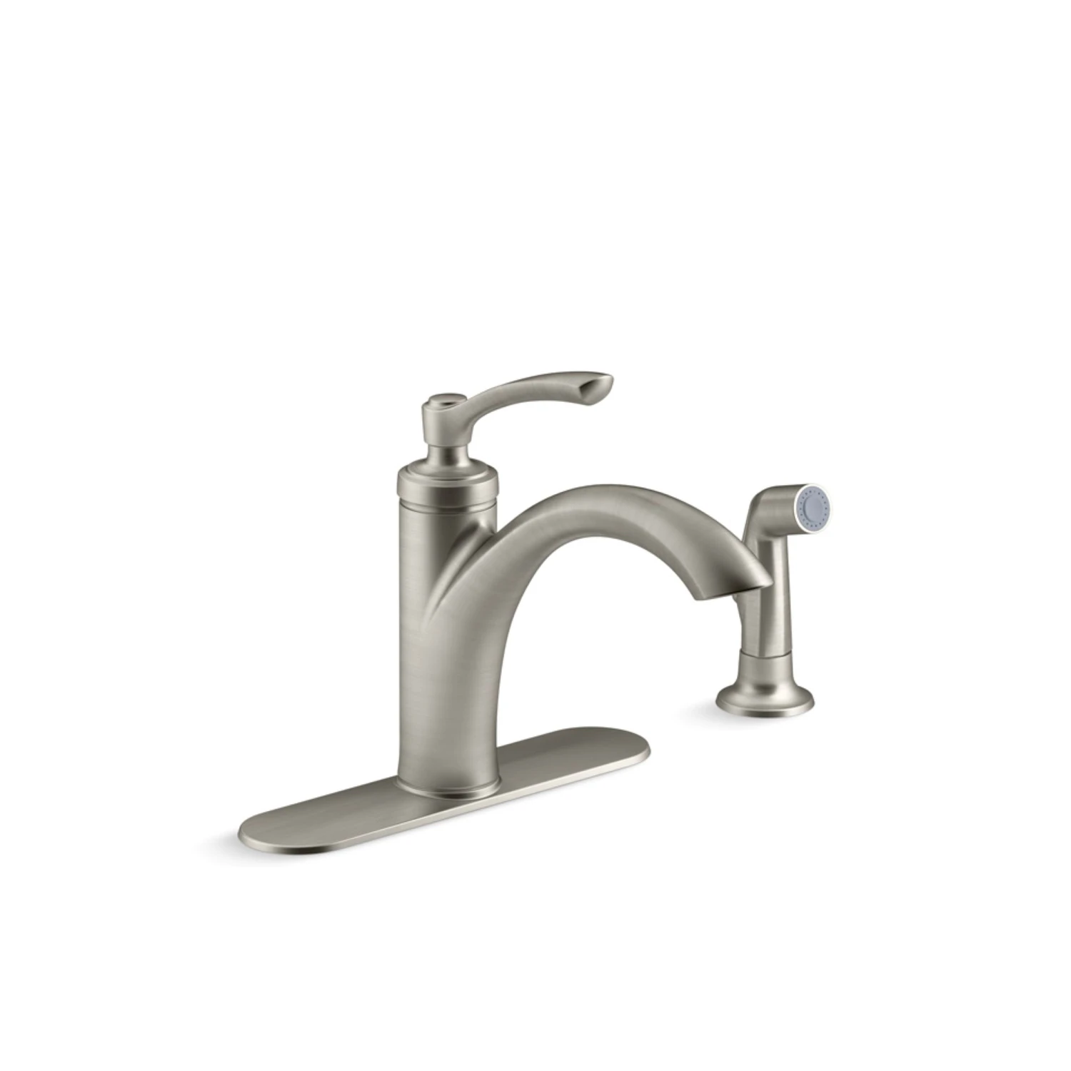 Linwood 1-handle Lever Kitchen Faucet With Side Spray, Stainless Steel