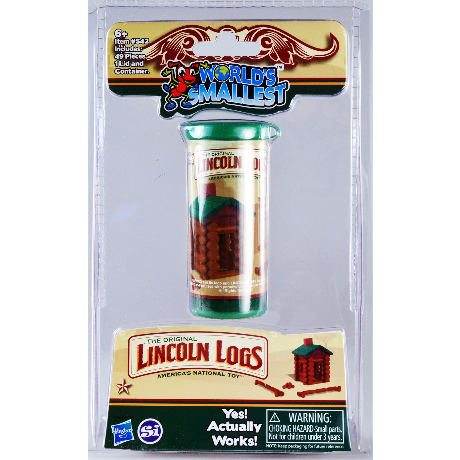 World's Smallest Lincoln Logs Wood Brown/green 49 Piece Set