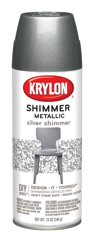 Silver Shimmer Metallic Spray Paint 11.5 Oz - Versatile Indoor/outdoor Use
