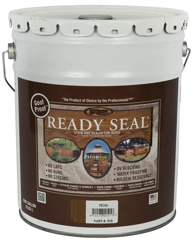 Goof Proof Semi-transparent Flat Pecan Oil-based Wood Stain And Sealer 5 Gallon