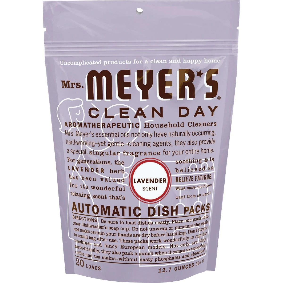Automatic Dishwasher Detergent Pod Packs, Lavender, 20-Ct.